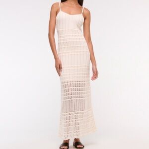 Abercrombie & Fitch Like New Crochet Style Maxi Dress Cream Size XS
